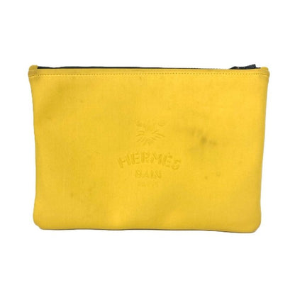 Hermes Pouch Neobain MM Leopard Polyamide Yellow