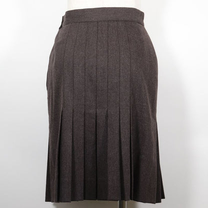 Chanel Flared P03640v03532 Wool Brown Women's Skirt