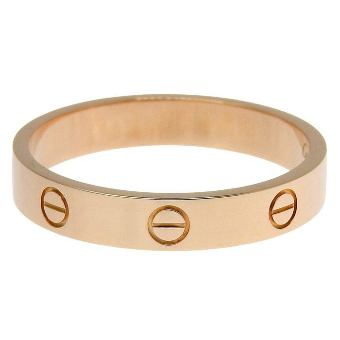 Cartier Mini Love Ring 18K Pink Gold 750 Pink Gold #63 Equivalent To Size 13