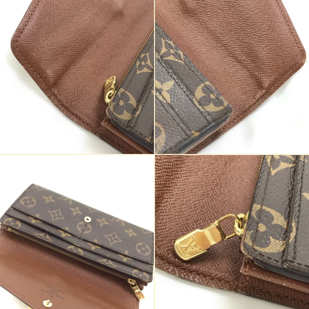 Louis Vuitton Long Wallet Monogram Portefeuille Sarah M60531 Brown
