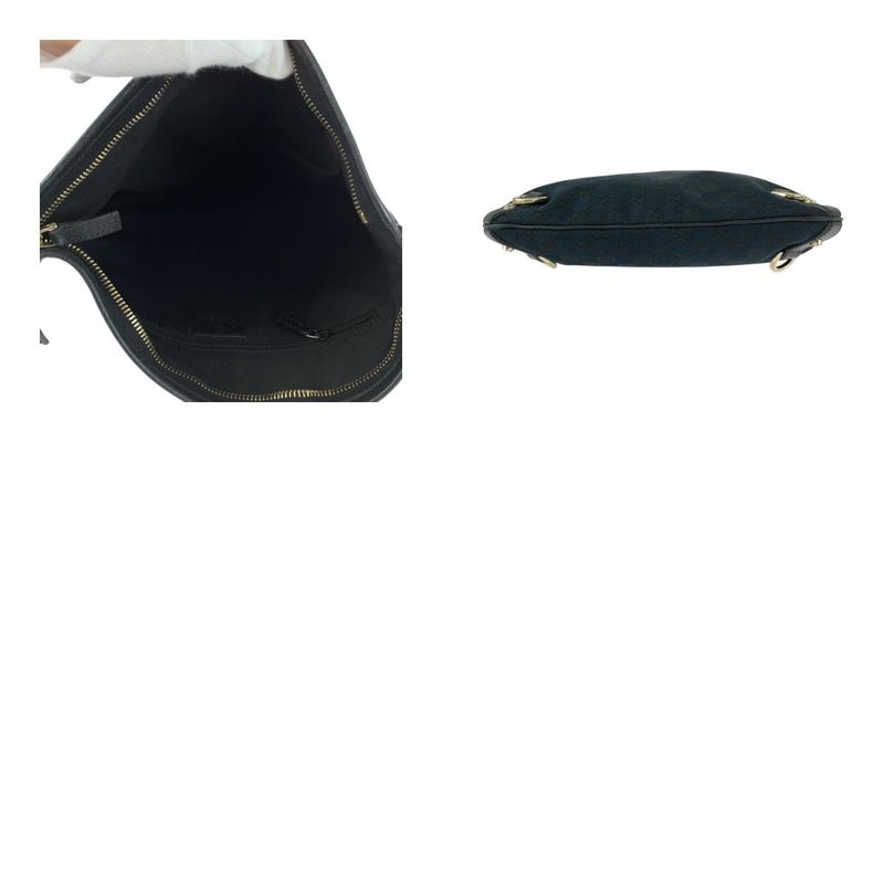 Gucci Abby Black Gold Hardware GG Canvas 131326 Shoulder Bag Women 505375