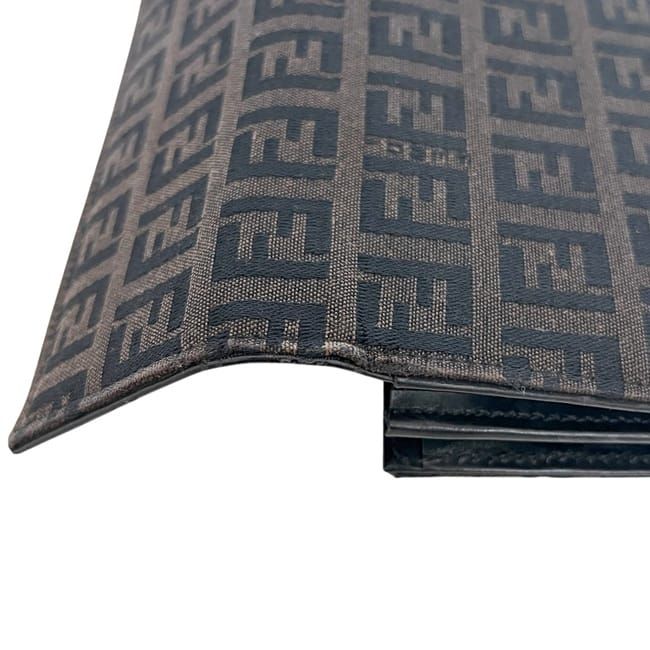 Fendi Foldable Long Wallet Brown Zucchino 8m0025 Wallet