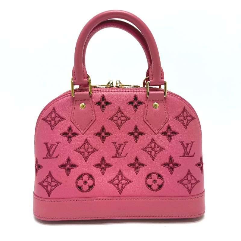 Louis Vuitton Handbag LV Broderie Anglaise Alma BB M22878 Leather Pink