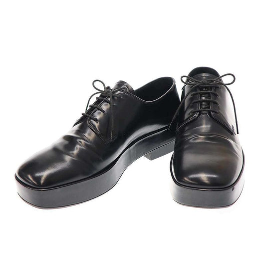 Prada Square Toe Platform Leather Shoes 2eg379 Black 8