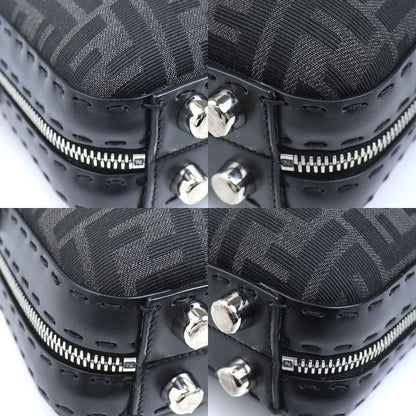 Fendi Mini Travel Zucca Shoulder Bag Black 7va552 Preowned Unisex