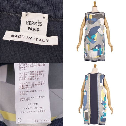 Hermes Dress Tunic Sleeveless Silk Cut
