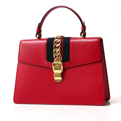 Gucci Sylvie Sherry Line Handbag 《2way》 Shoulder Bag Web Ribbon Gold Chain