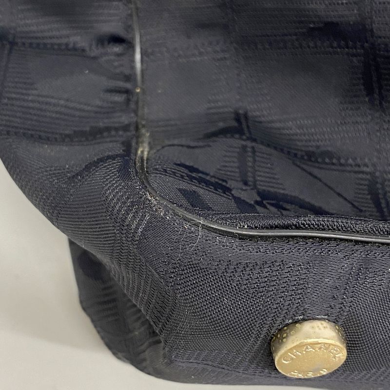 Chanel Tote New Travel Nylon Black Gold Hardware Women's