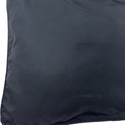 Prada Tessuto Triangle Logo Plate Black Silver Hardware Nylon Crossbody