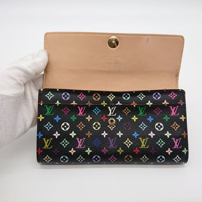 Louis Vuitton Multicolor Sarah Long Wallet Monogram Black Box Storage Bag