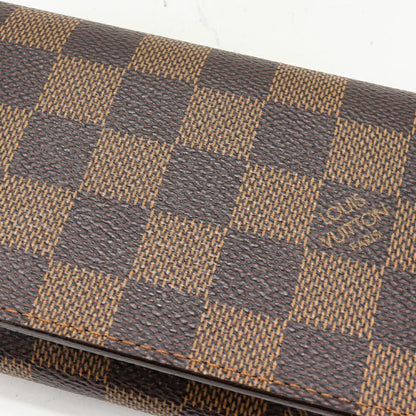 Louis Vuitton L-shaped Zipper Folding Wallet With Coin Purse Damier Portefeuille