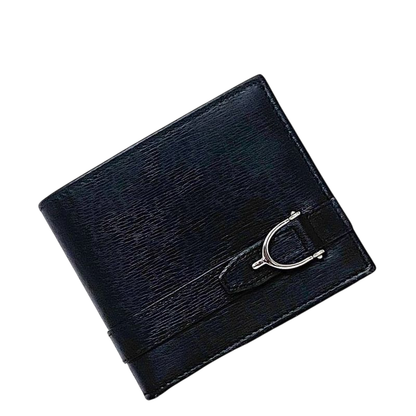 Gucci Bifold Wallet Black Horsebit 295609 Billfold Excellent Condition