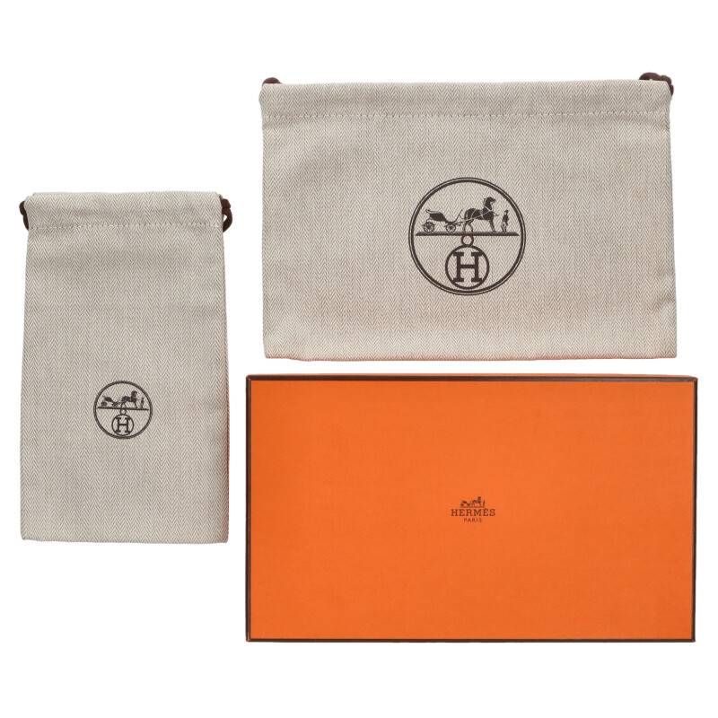 Hermes Kelly Pocket Long W Engraved Svhardware Chevre Noir Black Wallet Men's