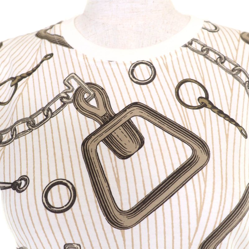 Hermes 24SS 4h4648dh Kaleidoscope Effect 100% Cotton Short Sleeve T-shirt