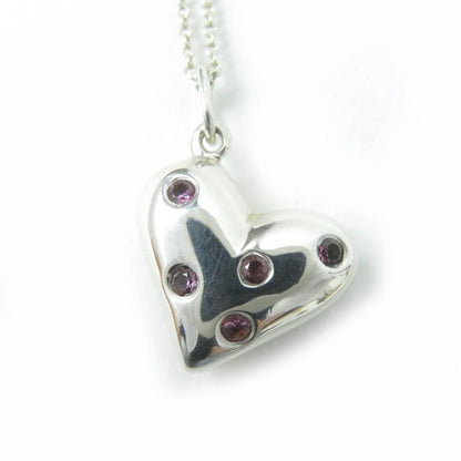 Tiffany & Co Vintage Dot's Heart Necklace Rare Old Tiffany & Co