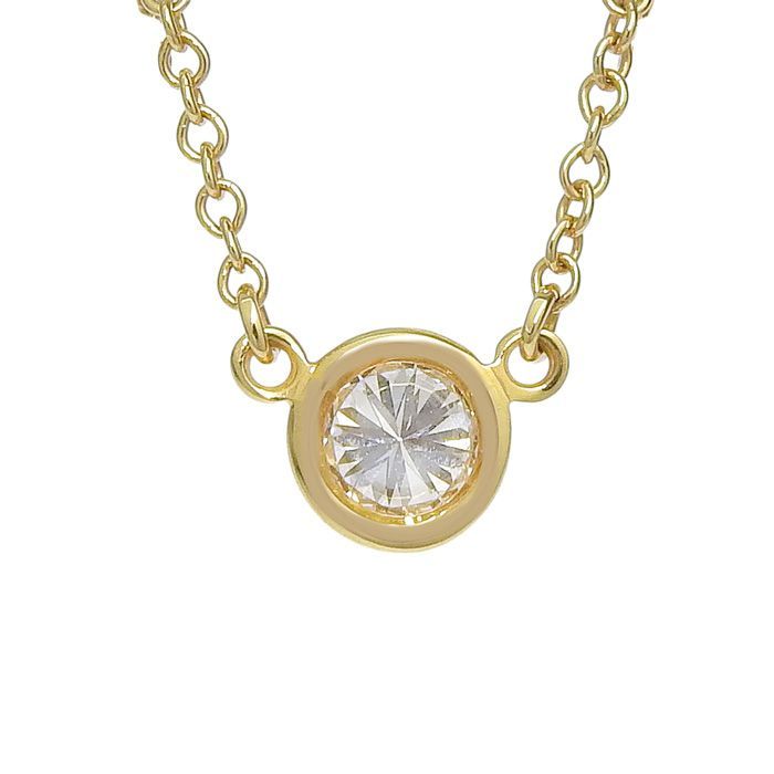 Tiffany & Co Tiffany & Co By-the-yard Diamond Necklace 18K Yellow Gold 750