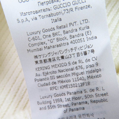 Gucci 758097 Wool Knit Pants With Logo Bottoms White S Genuine