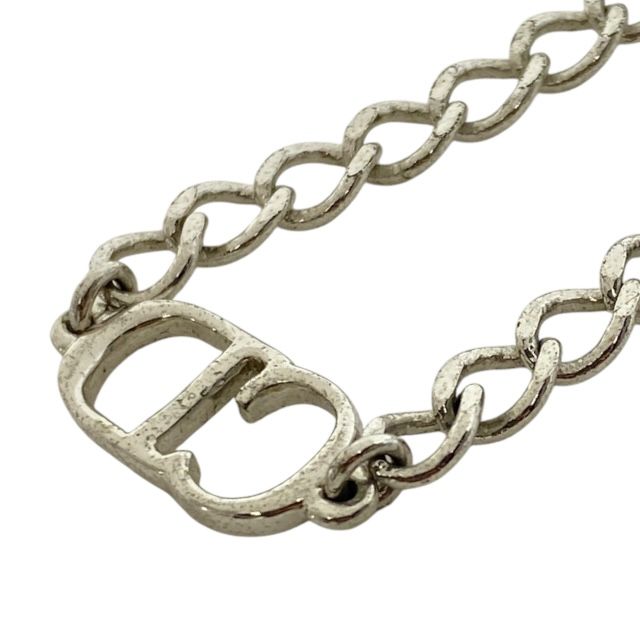 Christian Dior Chain Bracelet Bangle Accessories Jewelry CD Logo Metal Silver