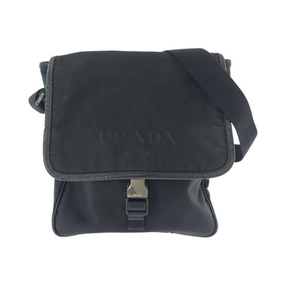 Prada Tessuto Logo Black Silver Hardware Nylon Va0770 Shoulder Bag Crossbody