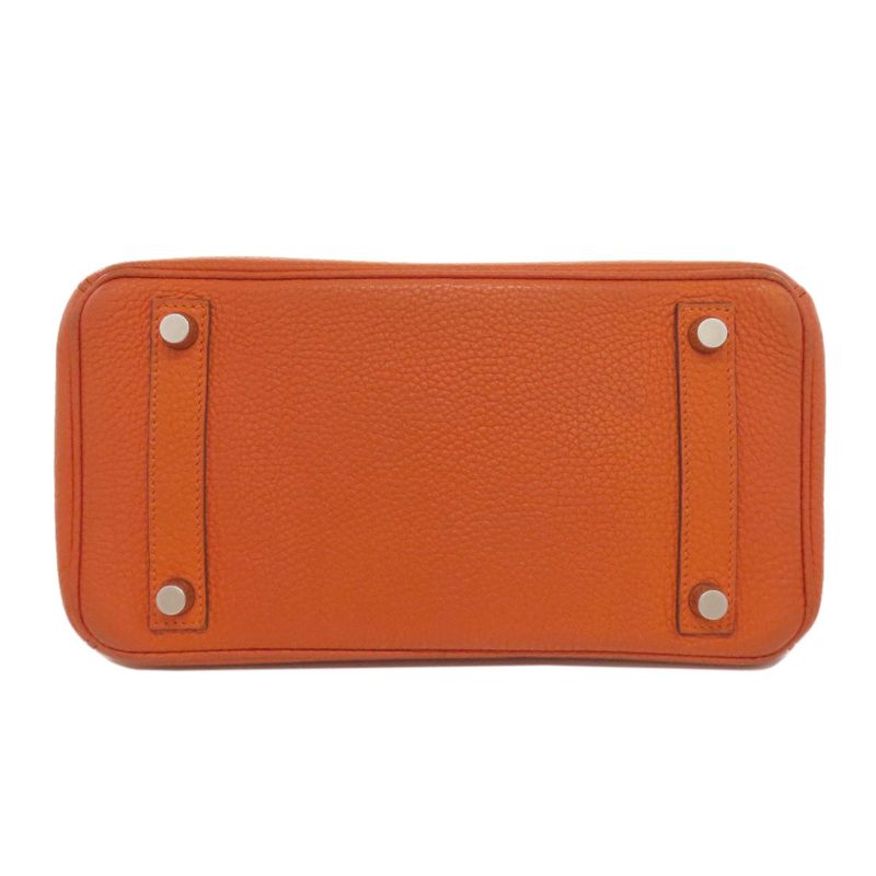 Hermes Birkin 25 Silver Hardware Handbag Togo Women