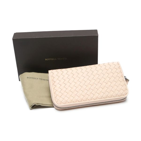 Bottega Veneta 114076v001n Intrecciato Round Zipper Mesh Eleven Long Wallet