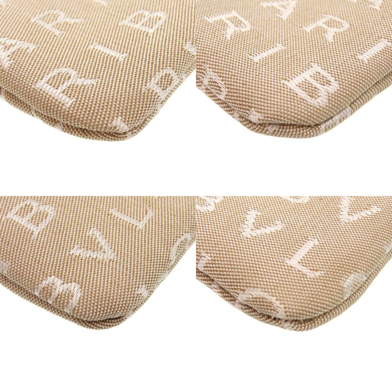 Bulgari Gcegea Logomania 22588 Leather Canvas Beige Brown Shoulder Bag 0068