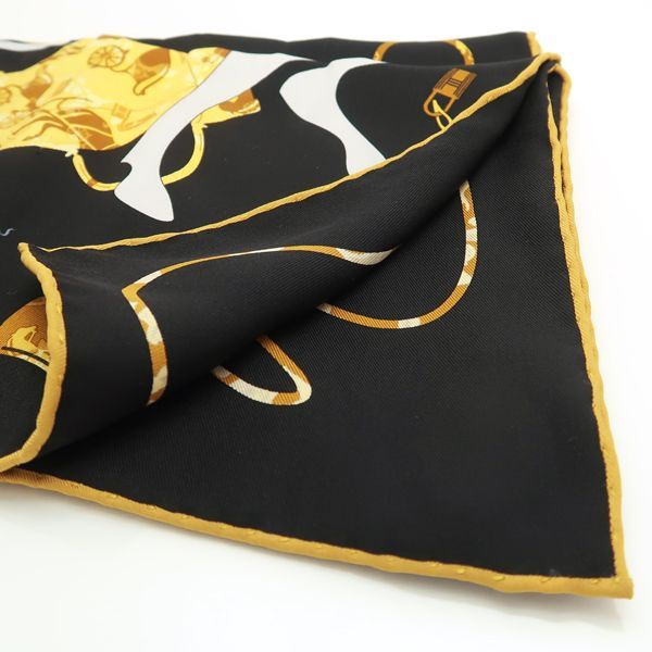 Hermes Kelly En Caleche 70 Kelly's Carriage Black X Yellow Silk With Box Hermes