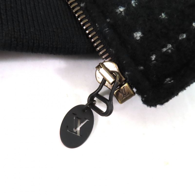 Louis Vuitton 22AW Alpine Jacquard Zip-up Jacket Black 34 Made In France