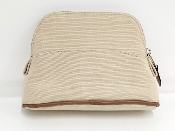 Hermes Bolide Pouch 16 Mini Canvas Beige