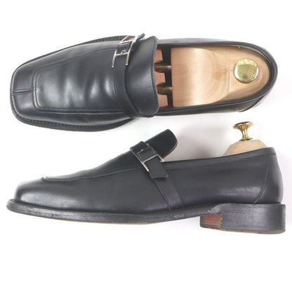 Hermes Vintage Api H Logo Buckle Belt Square Toe Leather Loafer