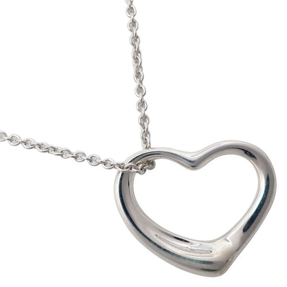 Tiffany & Co Open Heart Elsa Peretti 925 Silver Ladies 5.6g Necklace
