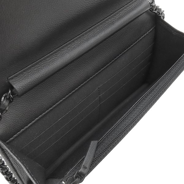Chanel Chain Wallet Boy Chanel Caviar Skin Black Hardware Black Chain Shoulder