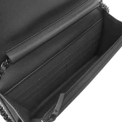 Chanel Chain Wallet Boy Chanel Caviar Skin Black Hardware Black Chain Shoulder