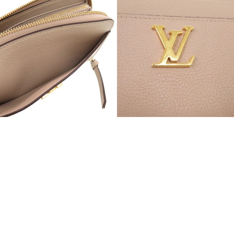 Louis Vuitton Zippy Lock Me M80674 Leather Glaze IC Tag LV Long Wallet 0858
