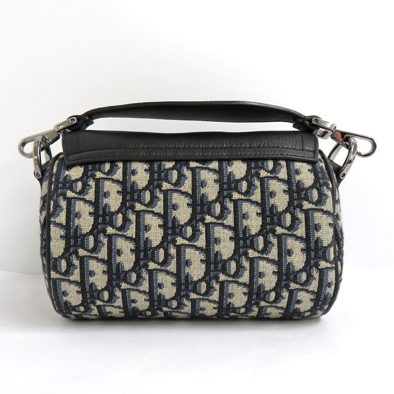 Dior Saddle Lola Mini Bag Oblique 1adp0262yky Black Calfskin Shoulder