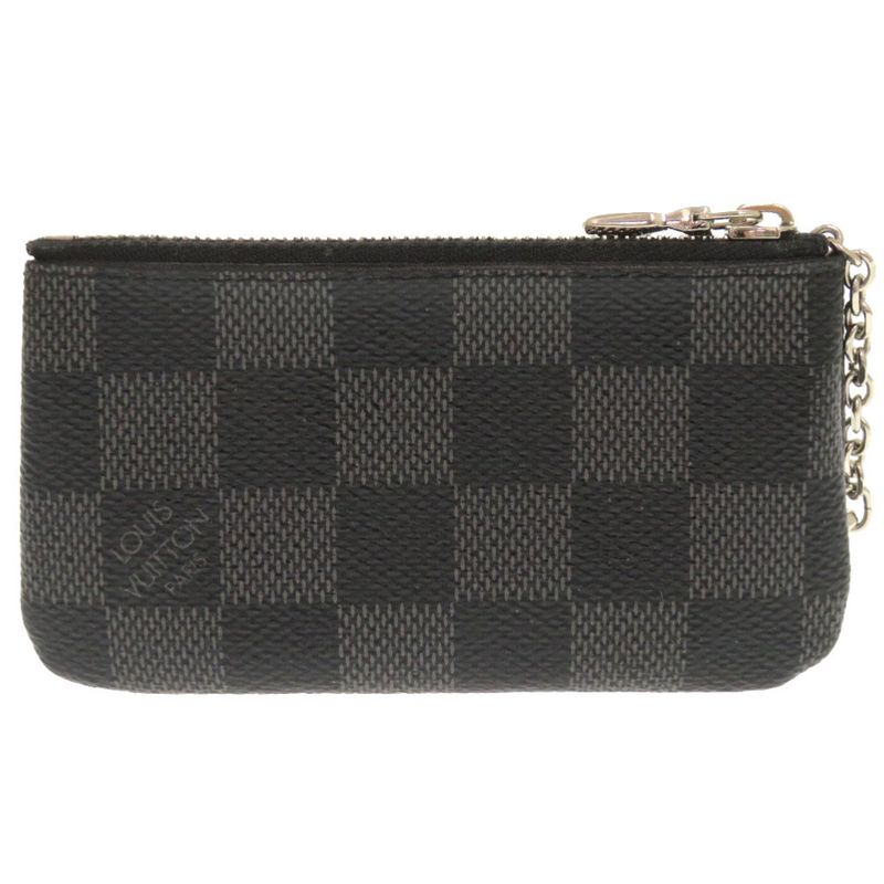 Louis Vuitton Pochette Cles Damier Graphite N60155 Coin Case LV 1206 Louis