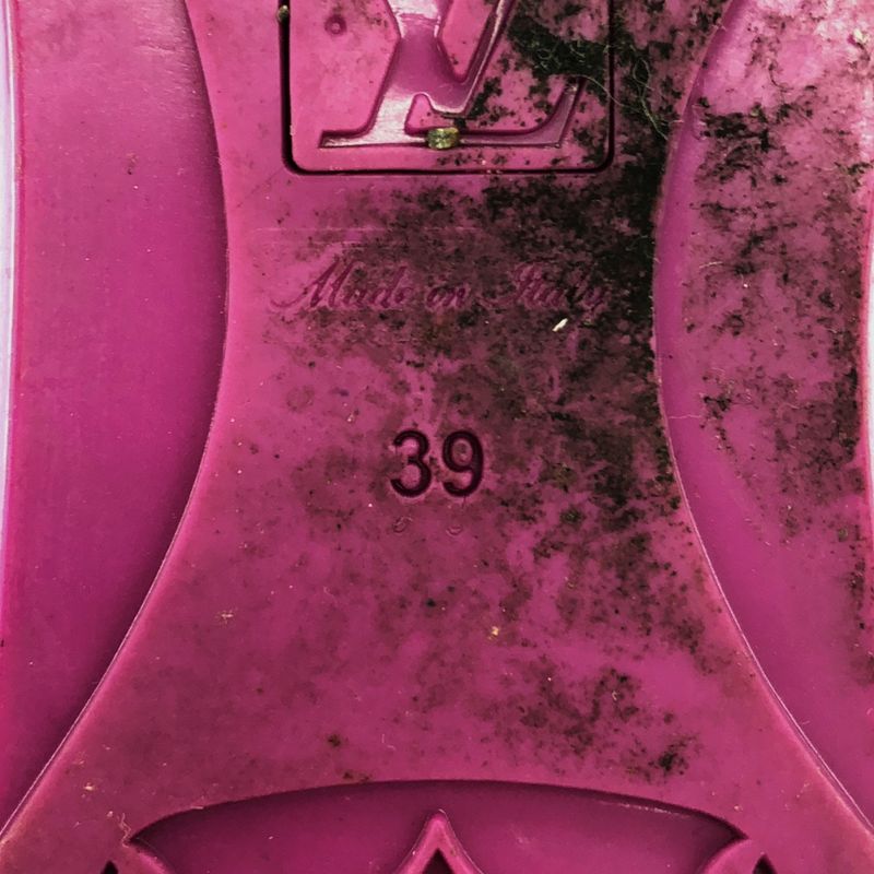 Louis Vuitton Ankle-Strap Rubber Sandals Pink 39