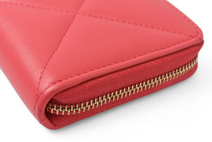 Chanel Wallet Round Zipper Chanel 19 Small Zip Wallet Pink Gold Hardware Ap0948