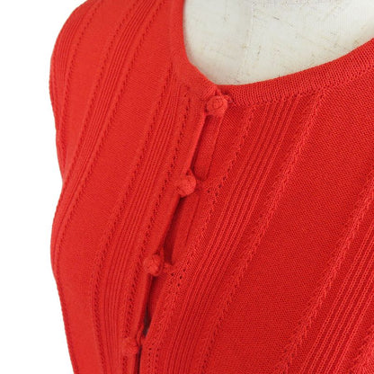 Christian Dior Cardigan M Cotton Rayon Red Knit Apparel Women Christian Dior