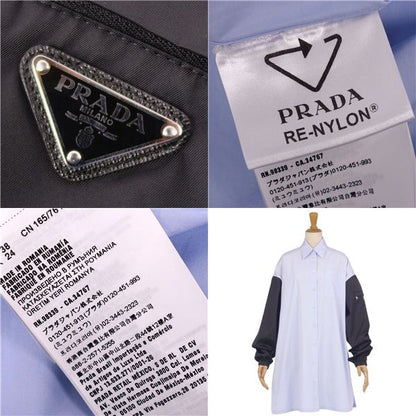 Prada Shirt Blouse Long Sleeve Long Sleeve Linylon