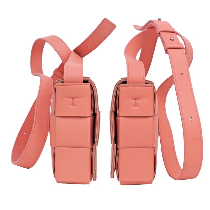 Bottega Veneta Cassette Shoulder Bag Maxi Intrecciato Pink 578004