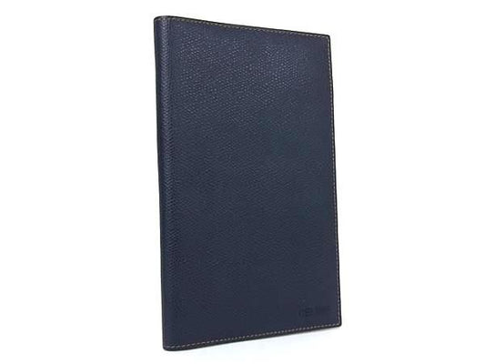 Celine Leather Bifold Long Wallet Men's Women's Navy Bk2603