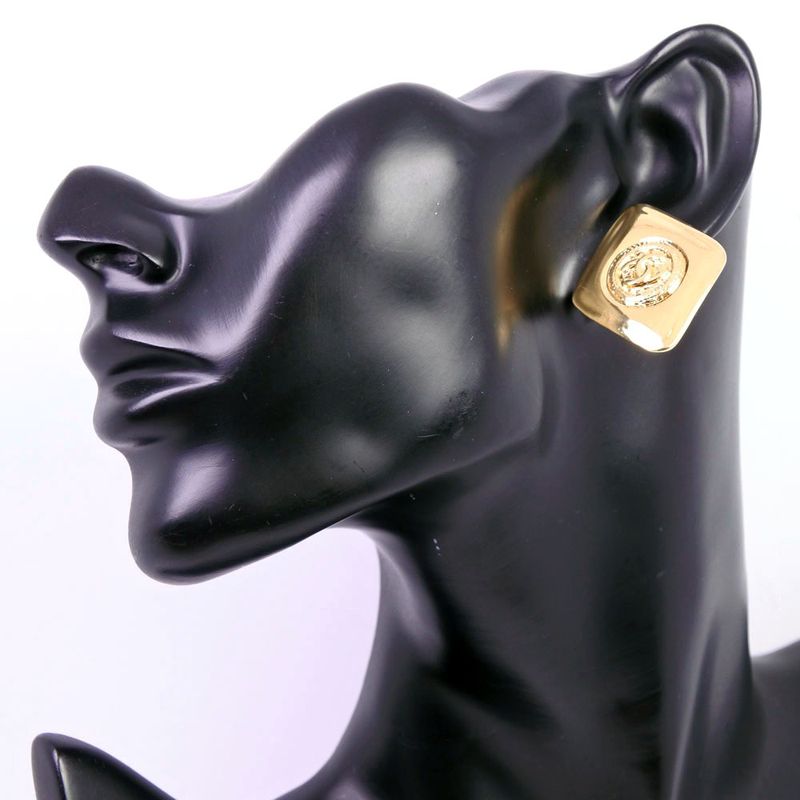 Chanel Coco Mark Gold Plated Ladies 18.5g Earrings