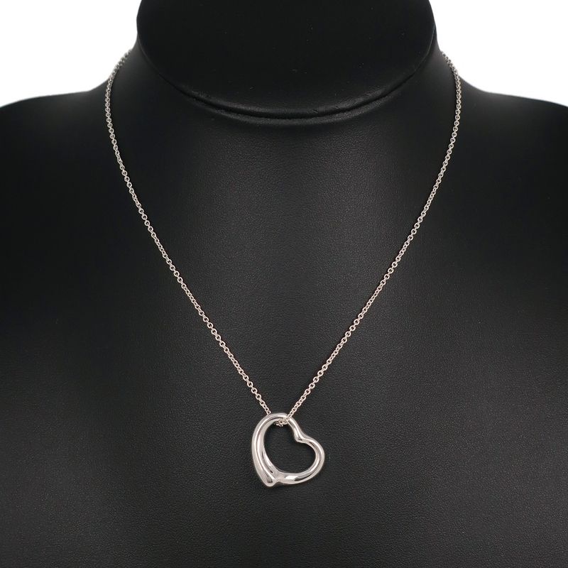 Tiffany & Co Open Heart Elsa Peretti 925 Silver Ladies 6.8g Necklace