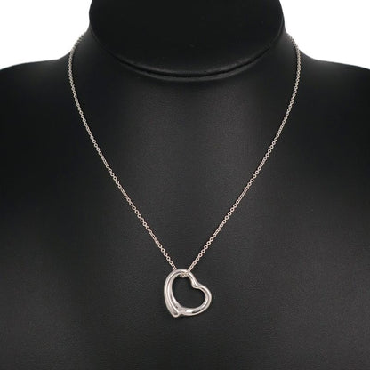 Tiffany & Co Open Heart Elsa Peretti 925 Silver Ladies 6.8g Necklace