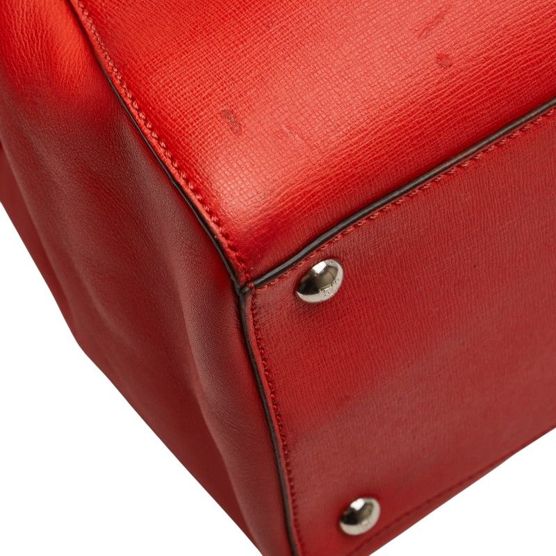 Fendi Toujours Handbag Shoulder Bag 2WAY 8bh250 Red Leather Women Fendi