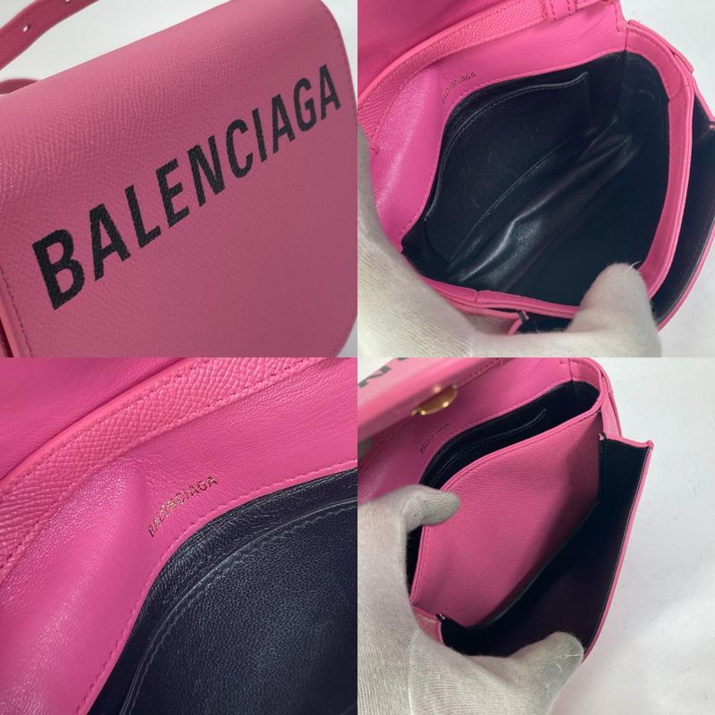 Balenciaga Shoulder Bag Ville Di 550639 Leather Pink