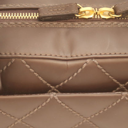 Chanel No 8 Brown Wild Stitch W Zipper Mini Boston Handbag Boston Bag Women