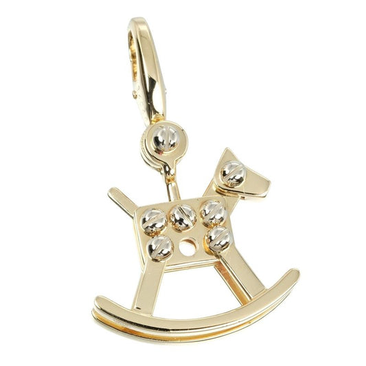 Cartier Rocking Horse 18K Yellow Gold X 18kwhite Gold Ladies 5.33g Pendant Top