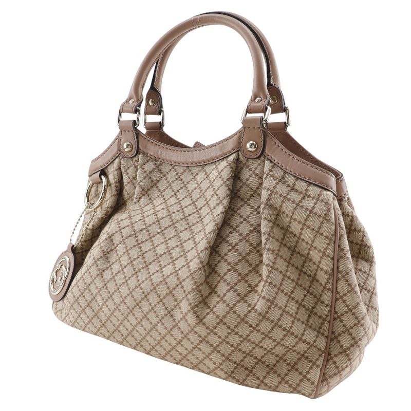 Gucci Sookie Bag Diamante 211944 Canvas Beige/pink Ladies Handbag